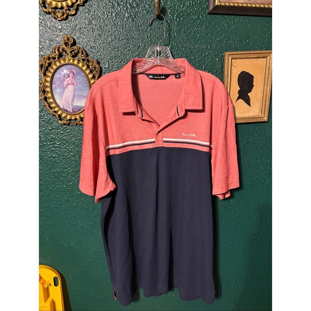 Travis Mathew Red and Blue Polo Sz XL